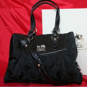 RARE! PILOT MADISON OP ART SATEEN CARRYALL TOTE